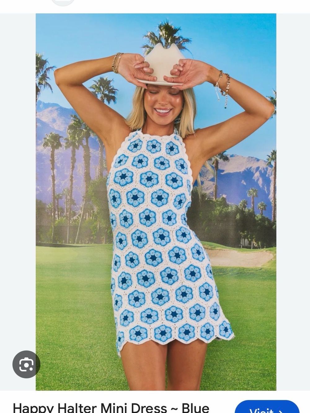 Show me your Mumu happy halter mini dress